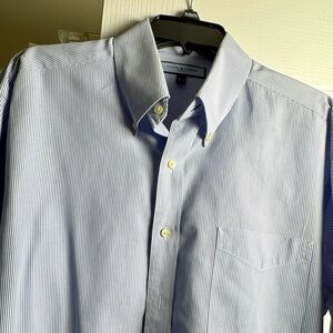 Tommy Hilfiger Classic Blue Pinstripe Dress Shirt